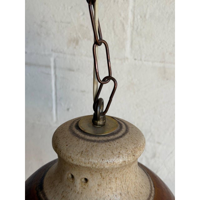 1970s Mid-Century Modern Ceramic Ceiling Pendant Lamp Danish For Sale - Image 10 of 12