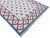 Casa Cosima Handwoven Cotton Area Rug Vegetable Dyed Sky Blue, Cream and Terracotta Star Patterned Dhurrie - 6'x9' For Sale - Image 4 of 13
