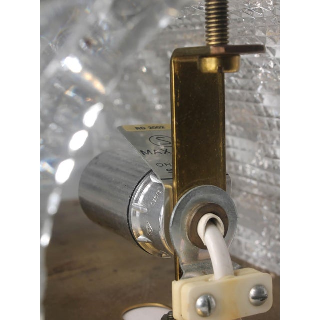 Bubble Crystal Glass and Brass Sconce by Carl Fagerlund for Orrefors, 1960 For Sale - Image 7 of 17