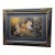 Vintage Home Interiors Leopards Gold Leaf Framed Print 37x28" For Sale