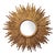 Large Sun Mirror in Carved and Gilded Wood, 1950s For Sale