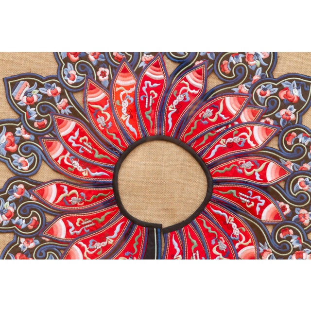 19th Century Framed Chinese Embroidered Ceremonial Collar For Sale - Image 5 of 10