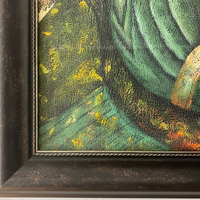 20th Century Oil on Canvas Framed Signed by American Artist Titled Mother Mary With Sacred Heart of Jesus For Sale In Washington DC - Image 6 of 11