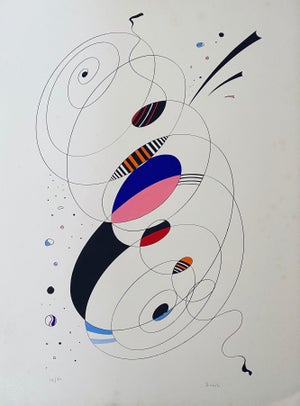 Renzo Eusebi, Italian Artist Abstract Lithograph