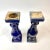 Asian 19th Century Ceramic Cobalt Blue Columns - a Pair For Sale - Image 3 of 8