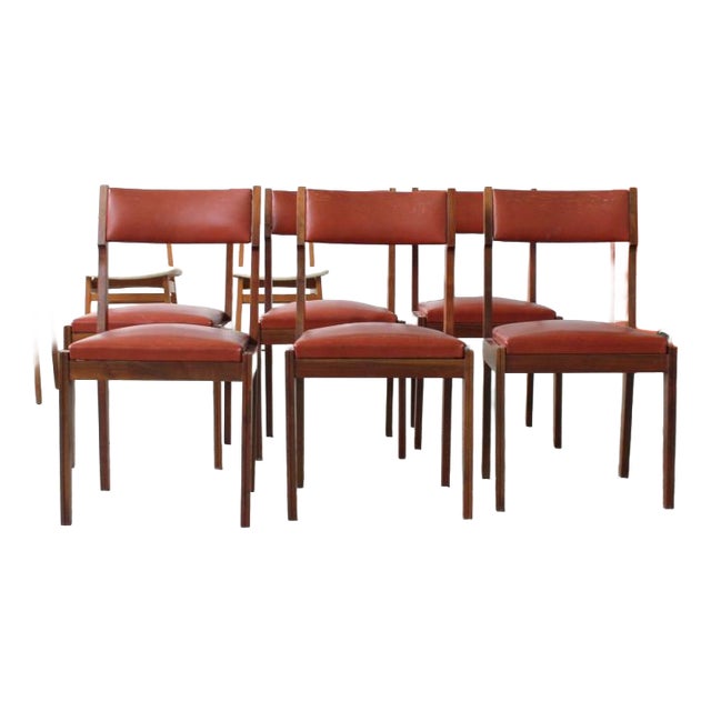 Leather Chairs, 1960s, Set of 6 For Sale
