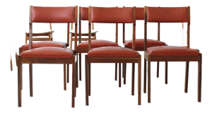 Leather Chairs, 1960s, Set of 6