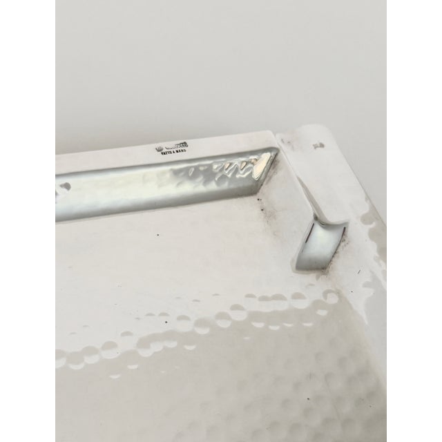 Castelli Castelli Hand-Hammered Silver Plate Ashtray, Parma, Italy, 1970s For Sale - Image 4 of 5