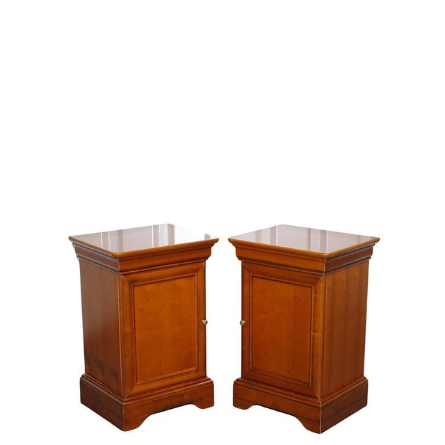Vintage French Style Cherrywood Nightstands, Set of 2 For Sale - Image 18 of 18