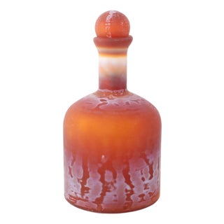 Mercer Glass Capped Bottle in Tangerine- Short For Sale