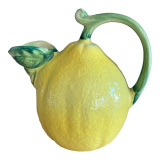 Vintage Ceramic Lemon Pitcher, Made in Italy For Sale