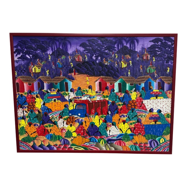 Haitian Artwork With Signature, Signed For Sale