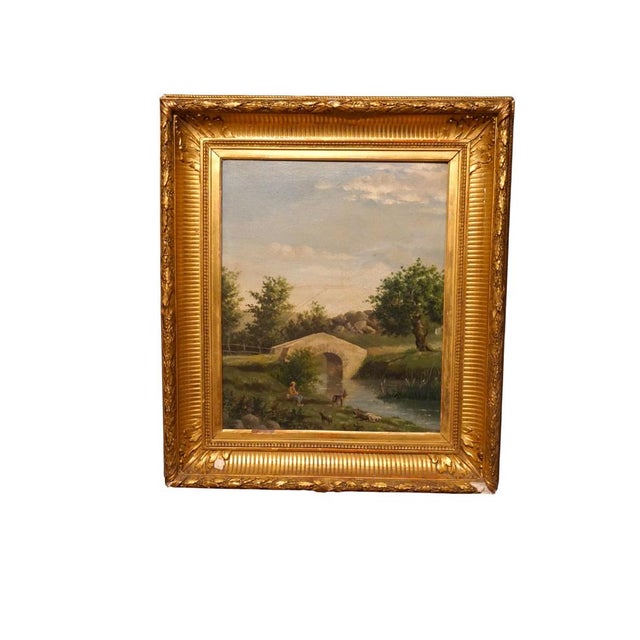 E. Picard, Landscape, 1877, Painting on Linen For Sale - Image 11 of 12
