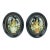 Vintage Shell Art Floral Bouquet in Victorian Style Oval Frames, a Pair For Sale