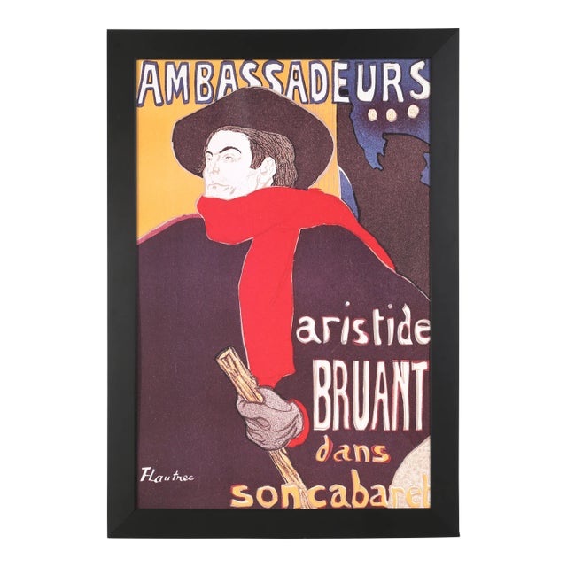 Ambassadeurs: Aristide Bruant Originally by Toulouse-Lautrec Print For Sale