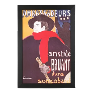 Ambassadeurs: Aristide Bruant Originally by Toulouse-Lautrec Print