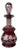 Antique Bohemian Cranberry Cut to Clear Grape & Leaf Perfume Bottle Circa 1890 For Sale