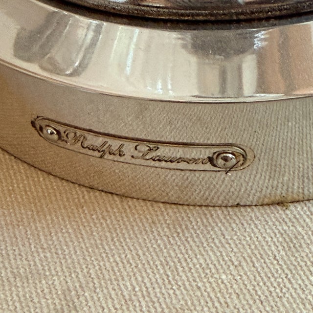 1980s Pair of Silver Plated Ralph Lauren Hurricanes For Sale - Image 5 of 6