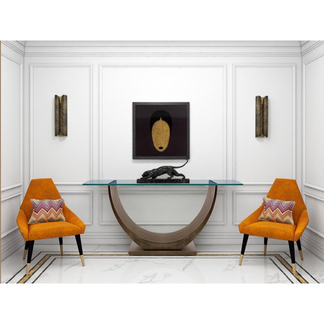 2010s Modern Greg Sheres Style Bronze Console Table For Sale - Image 5 of 5