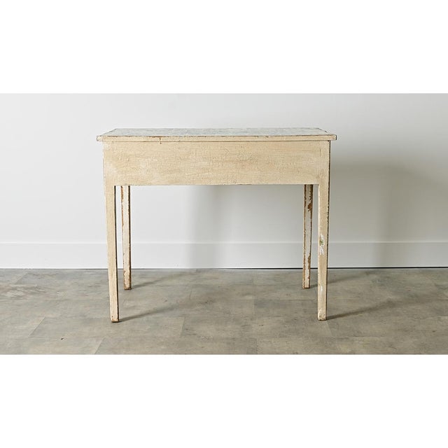 English Pine Table with Faux Delft Tile Painted Top For Sale - Image 12 of 12