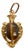 Late 19th Century Victorian 14k Gold Tiger’s Eye Pendant With Snake Motif For Sale