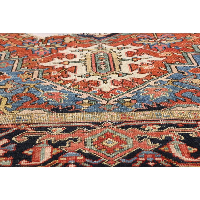 Late 19th Century Late 19th Century Persian Heriz Rug, 08'07 X 11'00. For Sale - Image 5 of 10