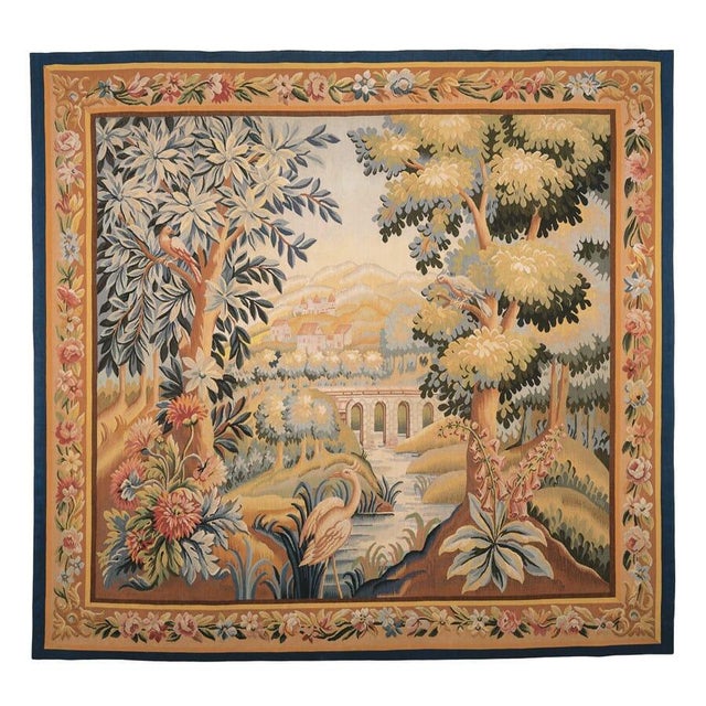 An 18th Century tapestry from the Aubusson workshops, which were renowned for 'le rustique' style. This beautiful tapestry...