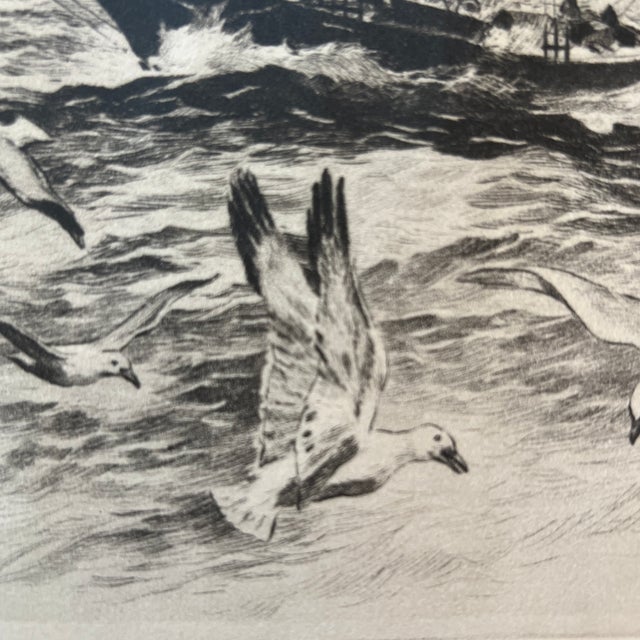 Etching by Rh Palenske “America Wins!” First “America’s Cup Race” 1851 For Sale - Image 10 of 12
