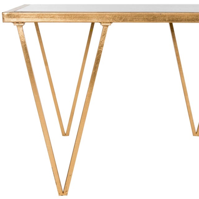 Adams Coffee Table in Antique Gold For Sale - Image 4 of 6