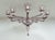 Italian 10-arm Venetian chandelier with amethyst Murano glass hand blown in "rigadin" technique to achieve the ribbed...