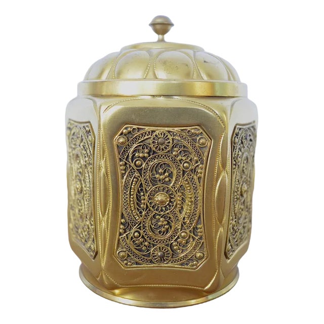 Vintage Cover Box in Metal by Erhard & Söhne, 1920s For Sale