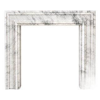 Handcrafted Ziarat White Marble Fireplace Surround – Afghan Stone For Sale