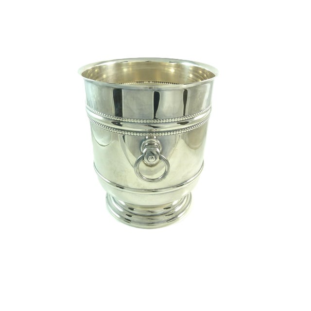 1960s Christofle France Perles Champagne Cooler Wine Bottle Chiller For Sale - Image 4 of 9