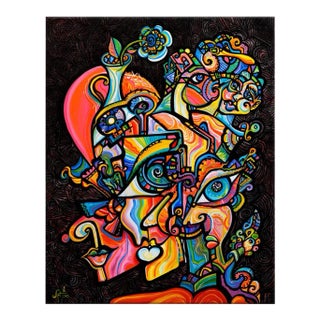 Alexander Arshansky Cubist Painting "The Promise" For Sale