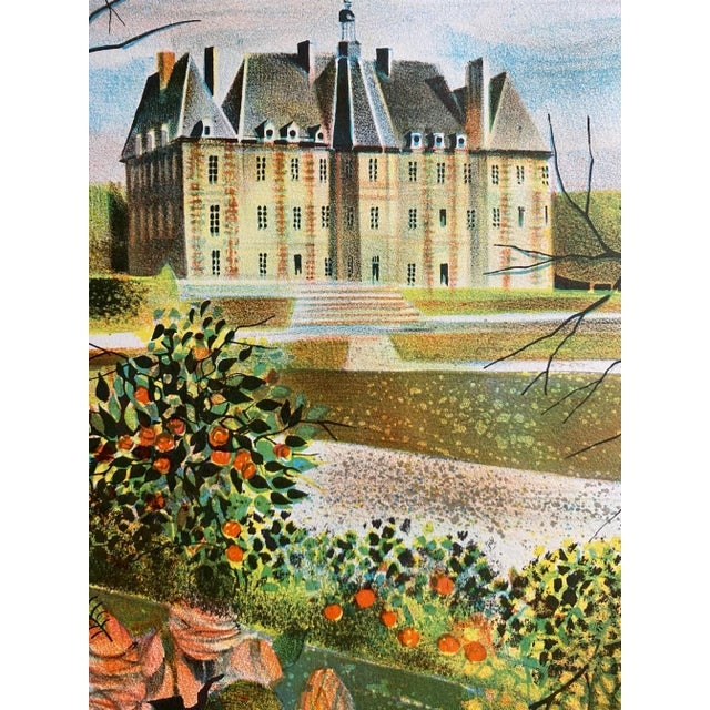 Claude Grosperrin (1936-1977) Château de Sceaux, lithograph on paper. Pencil signed and numbered 183 of 250.