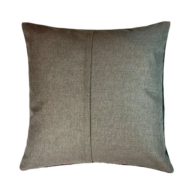 Turkish Kilim Rug Cushion Cover for Meditation Bench For Sale - Image 4 of 11
