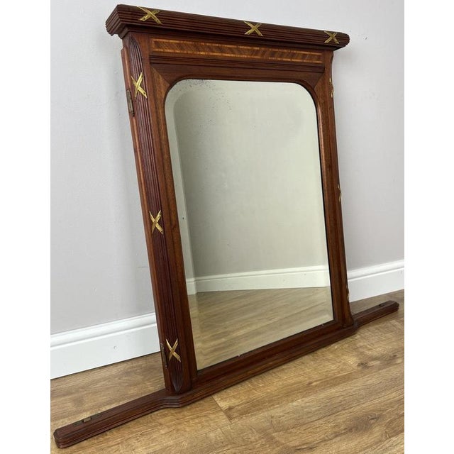 Antique French Walnut Wall Mirror For Sale - Image 13 of 13