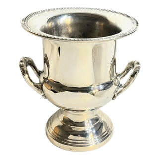 Vintage Silver Plate Ice Champagne Bucket by Leonard For Sale