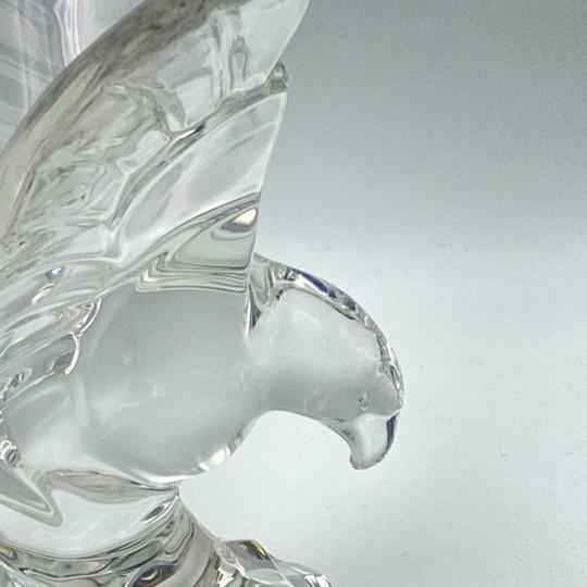 Val St Lambert Crystal Eagle Sculpture / Figurine (Large 9.5-inch, 4lbs) Signed DeSousa For Sale In Philadelphia - Image 6 of 18