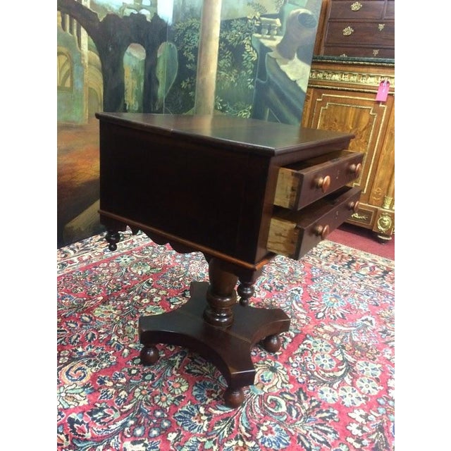 Brown Antique Cherry Empire Table, Accent Table For Sale - Image 8 of 11