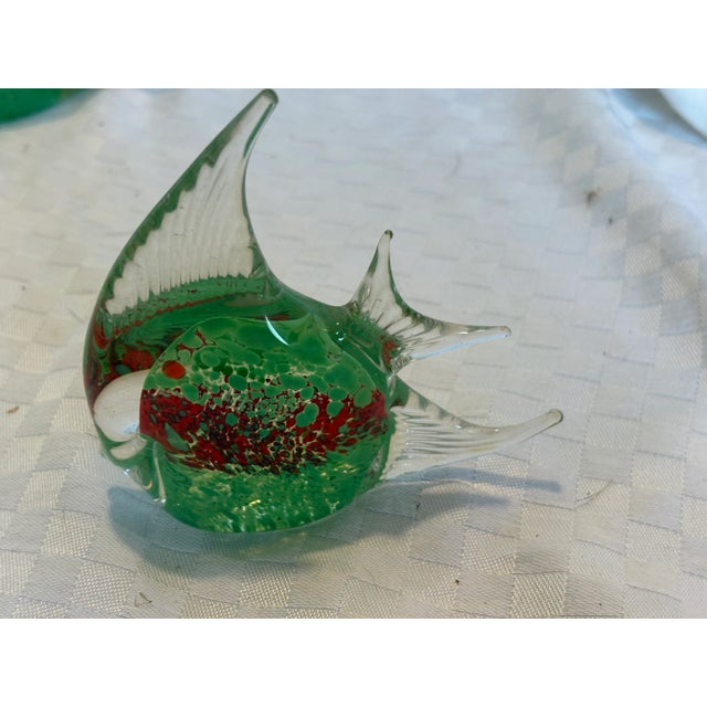Glass Set of Four Mid 20th Century Murano Fish For Sale - Image 7 of 18