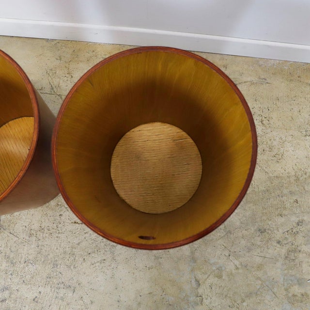 Pair of Mid 20th Century Plywood Trash Can For Sale - Image 12 of 18