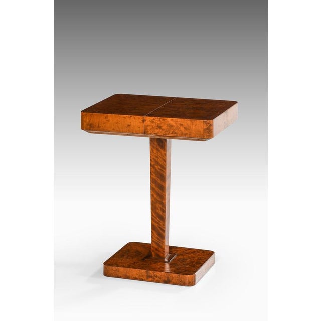 Brown Vintage Side Table in Birch and Brass by Carl Malmsten, 1930s For Sale - Image 8 of 9