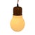 Oversized Bulb Lamp in Milk Glass with Ceiling Canopy and Wiring For Sale - Image 4 of 8
