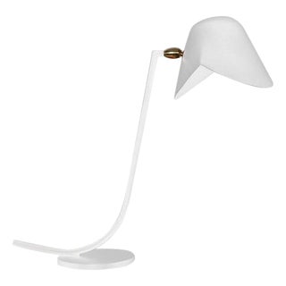 Mid-Century Modern White Antony Table Lamp from Serge Mouille For Sale