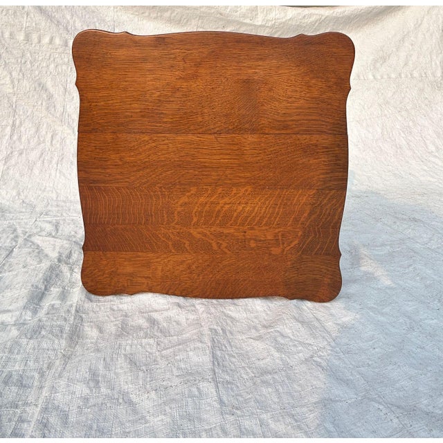 Brown Antiques Galley Solid Oak Occasional Parlor Table For Sale - Image 8 of 9