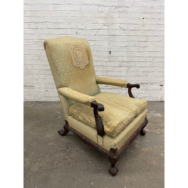 Chippendale Antique 19th Century English Chippendale Open Arm Host Chair For Sale - Image 3 of 13