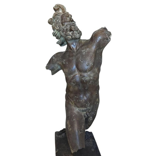 20th Century Bronze Dancing Faun of Pompeii Sculpture For Sale - Image 5 of 6