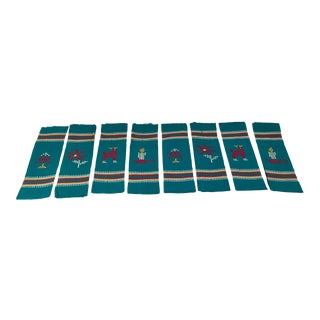 Vintage Mid-Century Holiday Dinner Napkins - Set of 8 For Sale