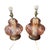 Light Pink 1950s Pair of Mid-Century Modern Murano Style Pink Bullicante Glass Lamps For Sale - Image 8 of 9